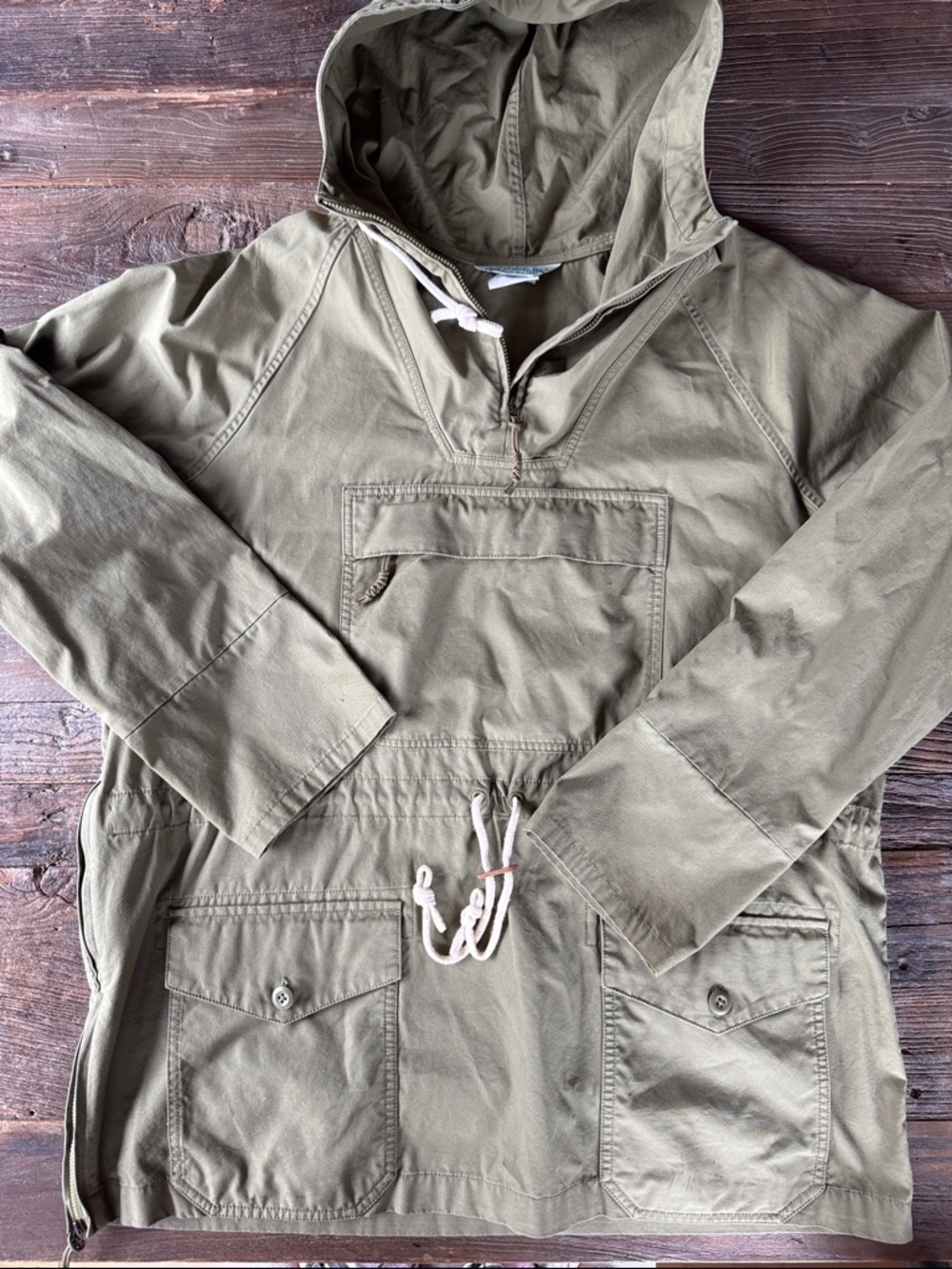 Recreational Equipment Inc REI VINTAGE green Cadet mountaineering anorak jacket
